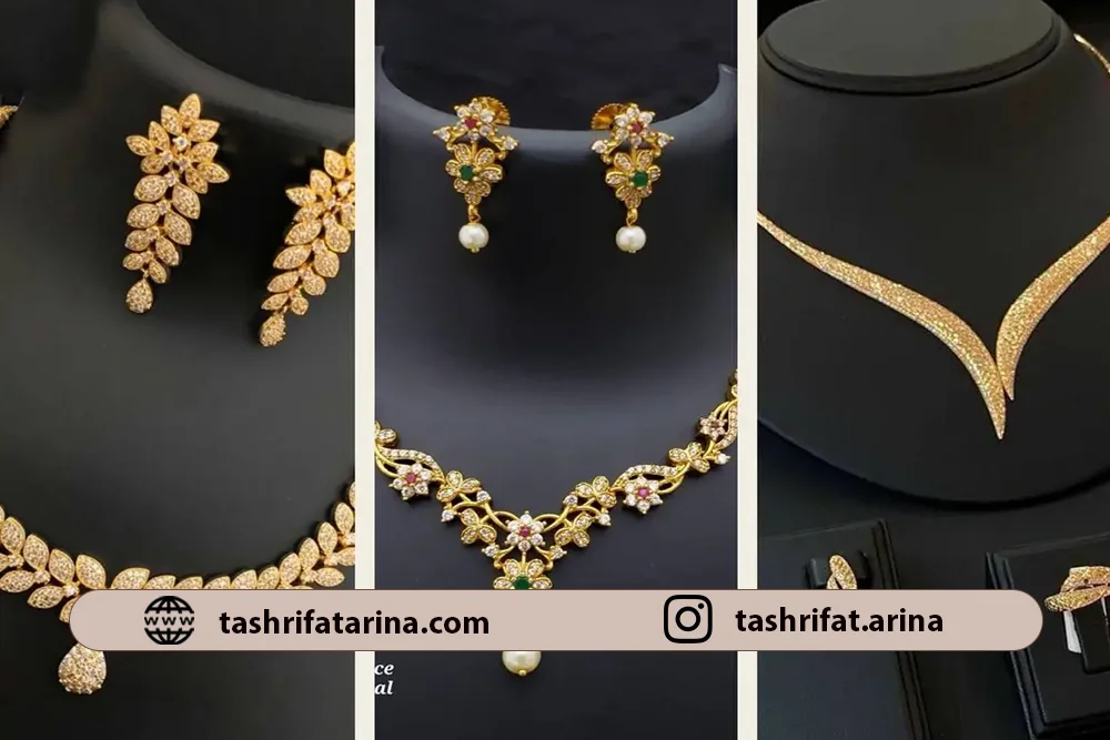 3 مدل سرویس طلا طلایی رنگ برای عروس